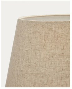 Čierno-béžová stolová lampa s textilným tienidlom (výška 60 cm) Torrent – Kave Home