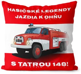 Vankúš Hasičské legendy – Tatra 148 (Veľkosť: 55 x 55 cm)