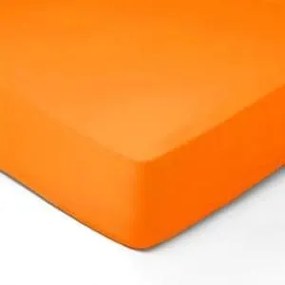 Posteľná plachta Jersey 90x200 cm - 037 - Oranžová