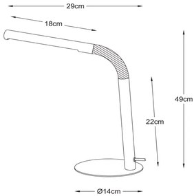 Lucide 36612/03/31 - LED Stolná lampa GILLY LED/5W/230V biela