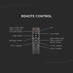 LED stmievateľná solárna pouličná lampa LED/8W/3,2V 6000K IP65 9000 mAh + DO