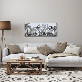 Obraz - Ilustrovaná džungľa (120x50 cm)