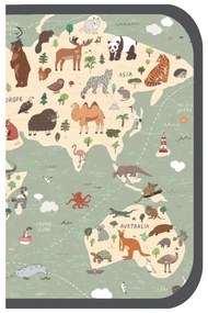 Peračník 1zip REYBAG World Map