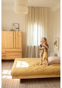 Jednolôžková posteľ z borovicového dreva s roštom 90x200 cm v prírodnej farbe Kanso – Karup Design