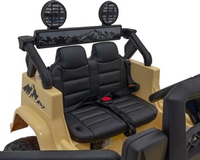 Ramiz Toyota FJ Cruiser pre deti béžová + diaľkové ovládanie + pohon 4x4 + LED audio + EVA + pomalý štart