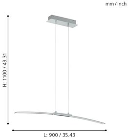 Eglo 95147 - LED luster LASANA LED/30W/230V