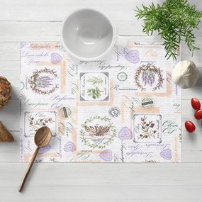 Biante Dekoračné prestieranie na stôl Leona LN-125 Levandule a olivy 35x45 cm