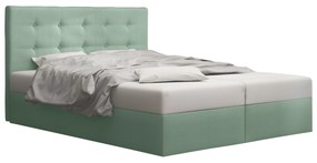 Manželská posteľ Boxspring 140 cm Duel 1 (mätová) (s matracom a úložným priestorom). Akcia -20%. Vlastná spoľahlivá doprava až k Vám domov. 1046423
