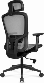 Ergonomická kancelárska stolička HC-1045 so sieťovaným operadlom - sivá