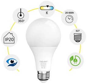 Toolight Toolight, LED žiarovka E27, 12W, 900lm, 3000K teplá, RSL026, OSW-20011