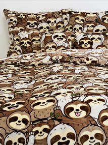 Francúzske obliečky mikroplyš Exclusive - Lenivcová invázia 220 × 200 cm, 2ks 70 x 90 cm