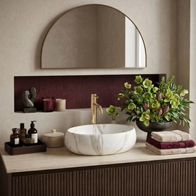 Rea Linda Lava umývadlo, 49 x 34 cm, imitácia kameňa-lava matná, REA-U8568