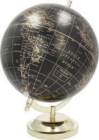 Dekorácia Globe Black 28 cm