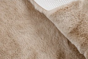 Koberec protišmykový SHAPE 3148 hviezda Shaggy - camel, béžový plyš