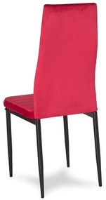 Dekorstudio Zamatová jedálenská stolička Collet červená