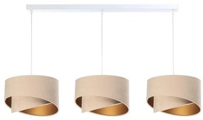 Luster na lanku GALAXY 3xE27/60W/230V béžová/zlatá