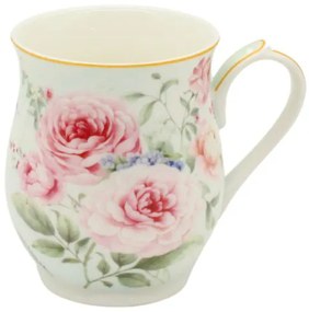 HOME ELEMENTS Porcelánový hrnček 350 ml, Ruža