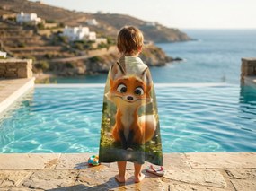 Rýchloschnúca plážová osuška VULPINA farebná 70 x 140 cm, 100% mikrovlákno