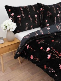 Obliečky mikroplyš Exclusive – Vlčie maky čierne