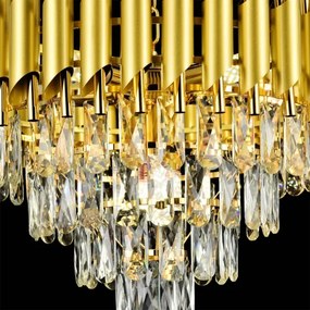 Brilagi - Prisadený luster ECLIPSE 7xE14/10W/230V pr. 48 cm zlatý