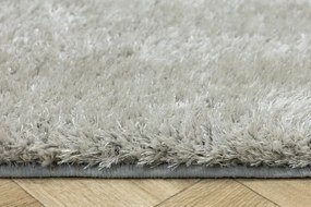 Koberec Shaggy Silky 72 strieborný / sivý