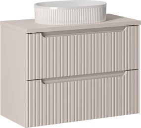 Comad Kúpeľňová skrinka s doskovým umývadlom SET-NOC B CASHMERE 80 kašmír