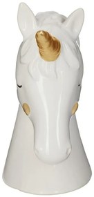 Pokladnička GOLDEN UNICORN 15,5 cm, biela