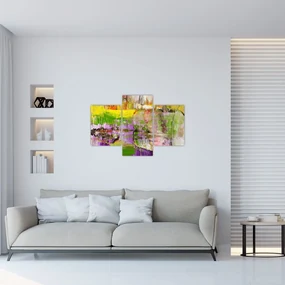 Obraz abstrakcie - maľba (90x60 cm)