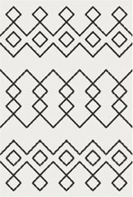 Kusový koberec Moroccan Dream weiß kruh, 190x190 (průměr) kruh, čiernobiela, obývacia izba, My Flair