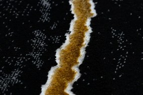 Koberec GLOSS 410A 86 mramor glamour - čierny / zlatý