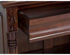 furniture-nabytek.cz - Masívna knižnica Cambridge II z mahagónu, lakovaná, hnedá – 85×36×120 cm