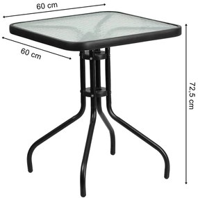 Dekorstudio Štvorcový stôl na balkón ISLAND 60cm