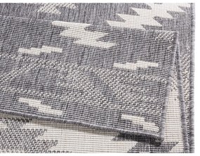 Sivo-krémový vonkajší koberec NORTHRUGS Malibu, 80 x 350 cm