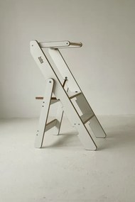 Učiaca montessori detská veža skladacia biela