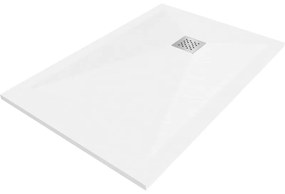 Mexen Stone+ kompozitná štvorcová sprchová vanička 120 x 100 cm, Biela - 44101012