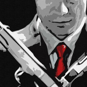 Ručne maľovaný POP Art obraz HITMAN | rôzne rozmery