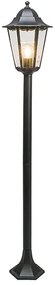 Klasická stojaca vonkajšia lampa čierna IP44 125 cm - New Orleans