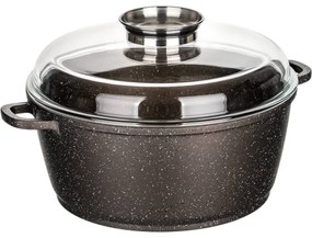 Banquet Nepriľnavý kastról s arómou pokrievkou Premium Dark Brown 6,5 l