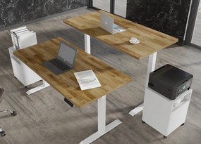 Elektrický PC stolík Natura 120 (dub + biela). Akcia -21%. Vlastná spoľahlivá doprava až k Vám domov. 1124887