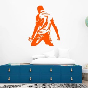 Veselá Stena Samolepka Futbalista Ronaldo Farba: oranžová, Veľkosť: 40 x 51 cm