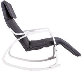 Fínske hojdacie kreslo Goodhome, biela/šedá