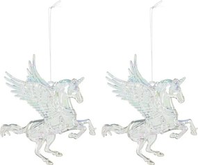 Závesný pegas – priehľadný 2 ks 15 cm