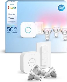 Základná sada Philips Hue WACA 3xGU10/4,7W 2200-6500K + Hue Bridge