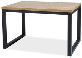 Jedálenský stôl Lindsey (dub + čierna) (pre 4 osoby). Vlastná spoľahlivá doprava až k Vám domov. 1050425