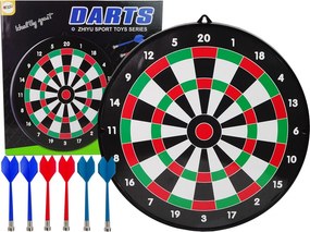 LEAN Toys Terč na šípky s magnetickými šípkami 6 kusov