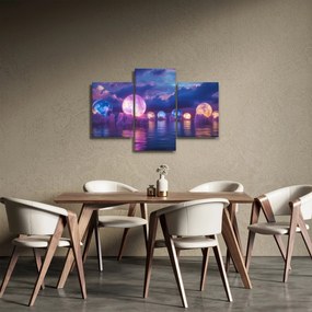 Obraz - Planéty na vode (90x60 cm)