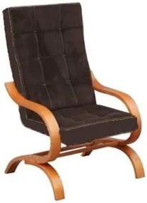 Kreslo pohojdávacie Oskar, sivá/rustikal (nubuk 96)