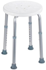 WENKO 1792921100-Stolička SECURA 45,5x45,5 cm biela/strieborná/sivá