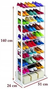 Verk Skladací botník Amazing Shoe Rack 30 párov biela