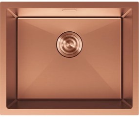 Mexen Trixo, 1-komorový nerezový drez 540 x 440 mm, brúsená meď, 6414541000-65